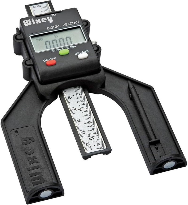 Wixey Mini Digital Height Gauge – Durable Easy-Read Digital Depth Gauge – Precise Accurate Height Measurement Tool for Router & Table Saw – Compact Measuring Tools for Woodworking Projects - Image 1